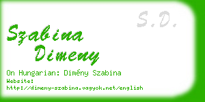 szabina dimeny business card