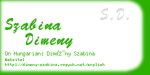 szabina dimeny business card